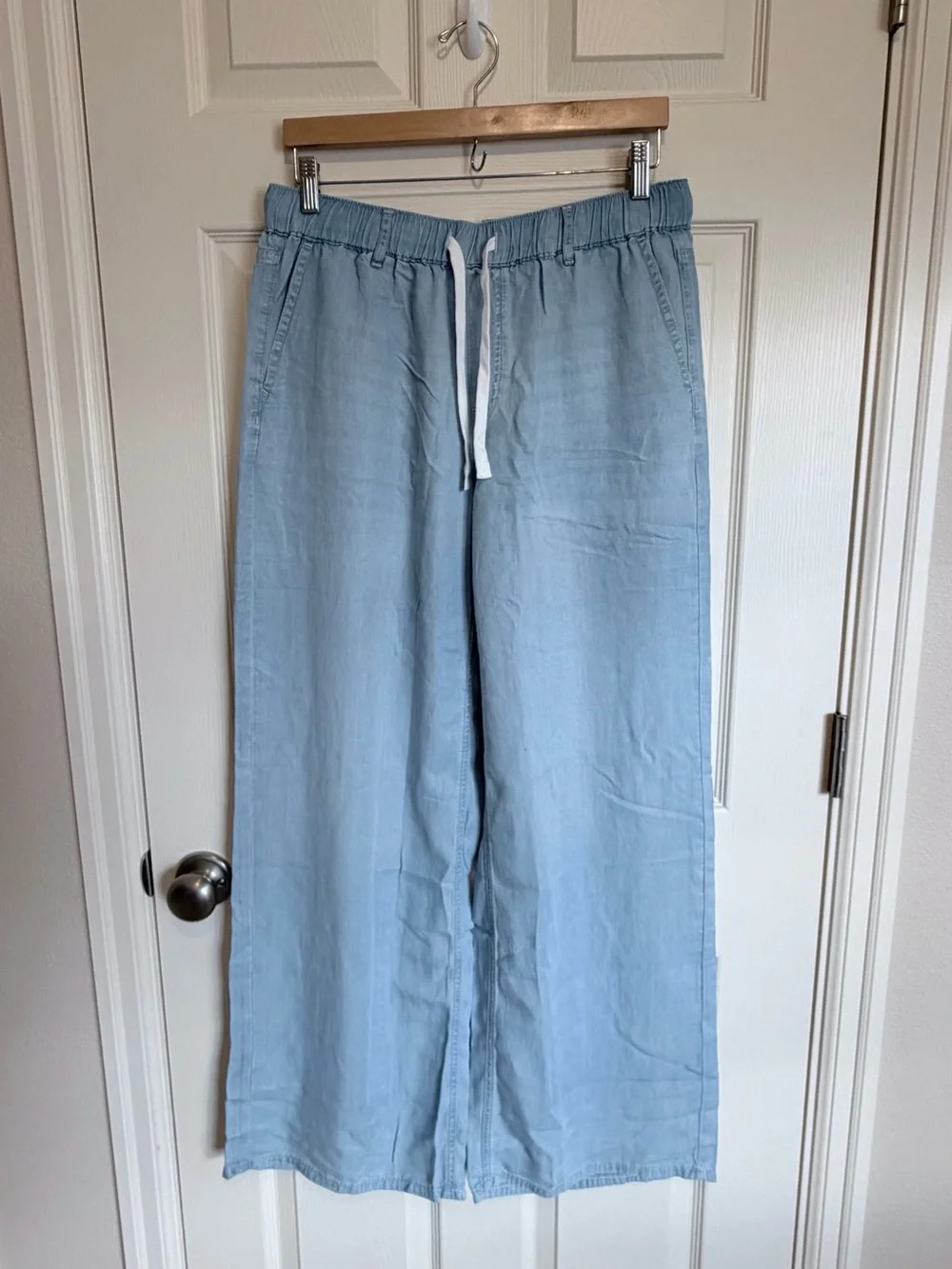 HALARA MidRise Drawstring Casual Jeans with Pockets in Malibu Blue Large Tall